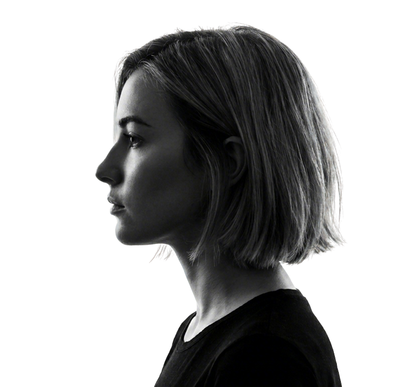 Black-and-white founder portrait